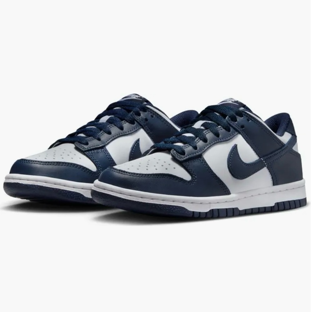 Nike Dunk Low Sneakers - Navy and Gray
